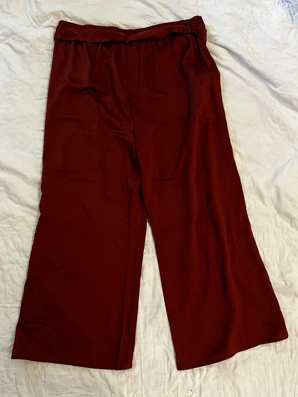 Joie Wide-Leg Trousers in Deep Rust